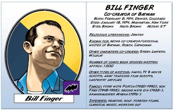 Bill the Boy Wonder site - Bill Finger trading card (1)