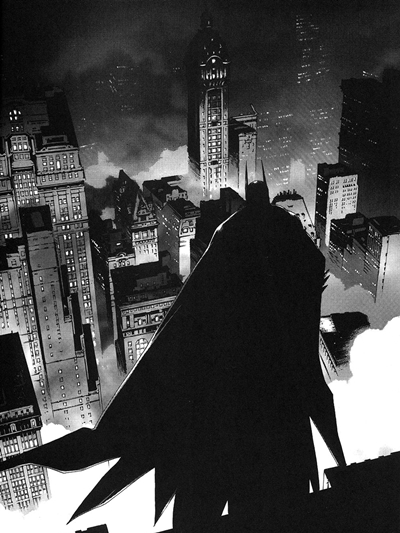 batman resized looking over city